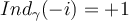 Ind_ {\gamma} (- i ) = +1