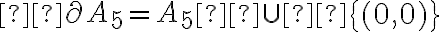   \partial A_5 = A_5  \cup  \begin{Bmatrix}(0,0)\end{Bmatrix} 