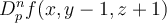  D_p^nf(x,y-1,z+1) 