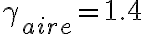 {\gamma}_{aire}=1.4