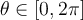 \theta
    \in [0,2\pi]