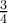  \frac{3}{4} 