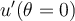 u'(\theta=0)