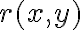 r(x,y) r(x,y)