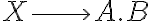  X \longrightarrow A.B 