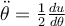 \ddot{\theta} = \frac{1}{2}\frac{du}{d\theta}