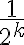  \frac{1}{2^k} 
