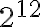 2^{12}