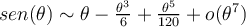 sen(\theta)\sim \theta - \frac{\theta^3}{6}+\frac{\theta^5}{120}+o(\theta^7)