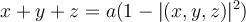 x+y+z = a(1-|(x,y,z)|^2)