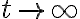 t \rightarrow \infty t \rightarrow \infty