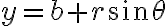 y=b+r\sin \theta