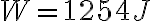 W=1254 J W=1254 J
