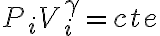P_{i}V_{i}^{\gamma}=cte