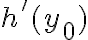 h'(y_0) h'(y_0)