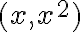  (x,x^2) 