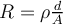  R = \rho \frac{d}{A} 