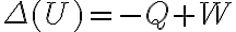 \Delta(U)=-Q+W
