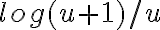 log(u+1)/u