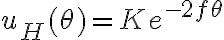 u_H(\theta)=Ke^{-2f\theta}