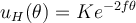 u_H(\theta)=Ke^{-2f\theta}