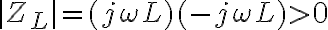  |Z_L| = (j\omega L) (-j\omega L) >0 