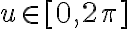 u\in[0,2\pi]