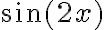 \sin(2x)