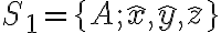 S_1 = \{ A; \hat x, \hat y, \hat z \} 