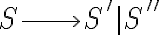 S \longrightarrow S' | S'' S \longrightarrow S' | S''