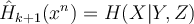  \hat{H}_{k+1}(x^n) = H(X|Y,Z) 