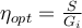 \eta_{opt} = \frac{S}{G_{i}}