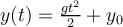 y(t)=\frac{gt^2}{2}+y_0