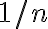 1/n