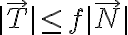  | \vec{T}| \leq f | \vec{N}|  