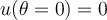 u(\theta=0)=0