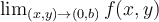 \lim_{(x,y) \rightarrow (0,b)} f(x,y)