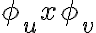 \phi_u x \phi_v