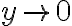 y \rightarrow 0 