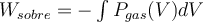 W_{sobre}=-\int P_{gas}(V)dV