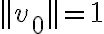 ||v_0|| = 1