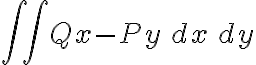  \int \int Qx-Py\,dx\,dy