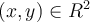  (x,y) \in R^2 