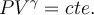 PV^{\gamma}=cte.