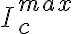 I_c^{max}