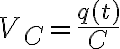 V_C=\frac{q(t)}{C}
