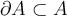 \partial A\subset A