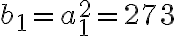 b_1=a_1^2=273 b_1=a_1^2=273