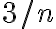 3/n