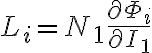 L_i = N_1 \frac{\partial \Phi_i}{\partial I_1}